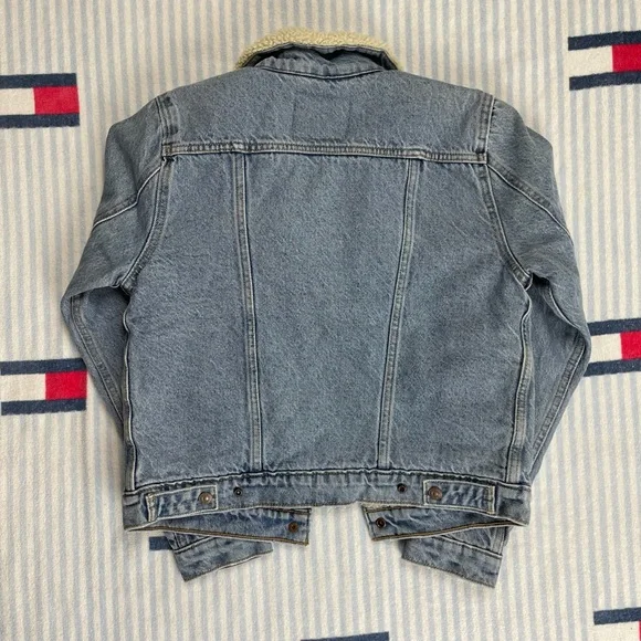 Levi’s Original Sherpa lined snap button trucker jacket - Picture 2 of 9